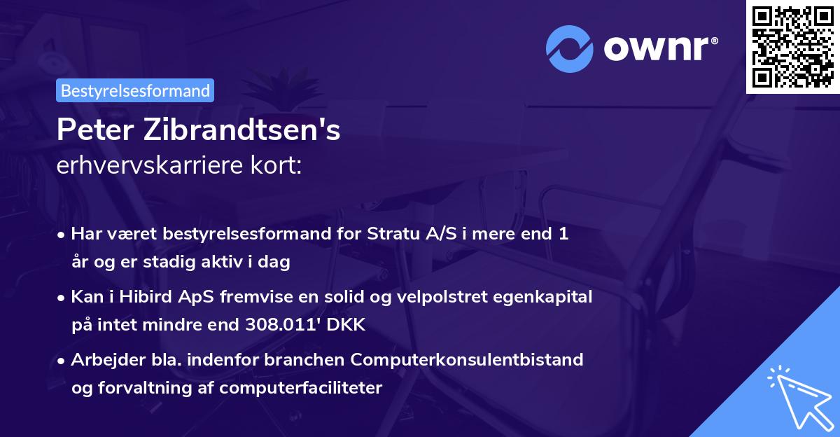 Peter Zibrandtsen's erhvervskarriere kort