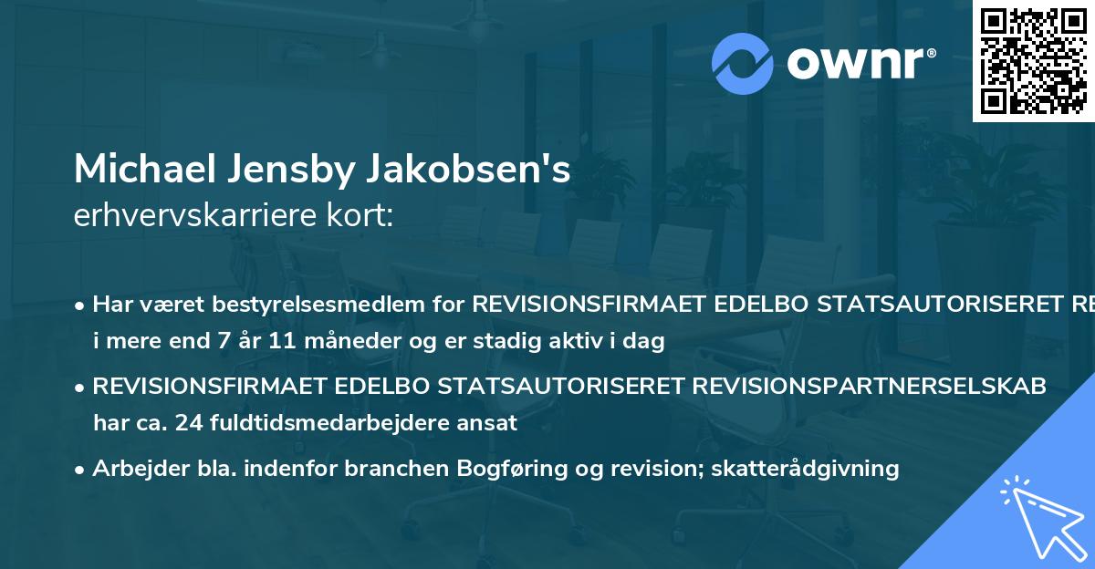 Michael Jensby Jakobsen's erhvervskarriere kort