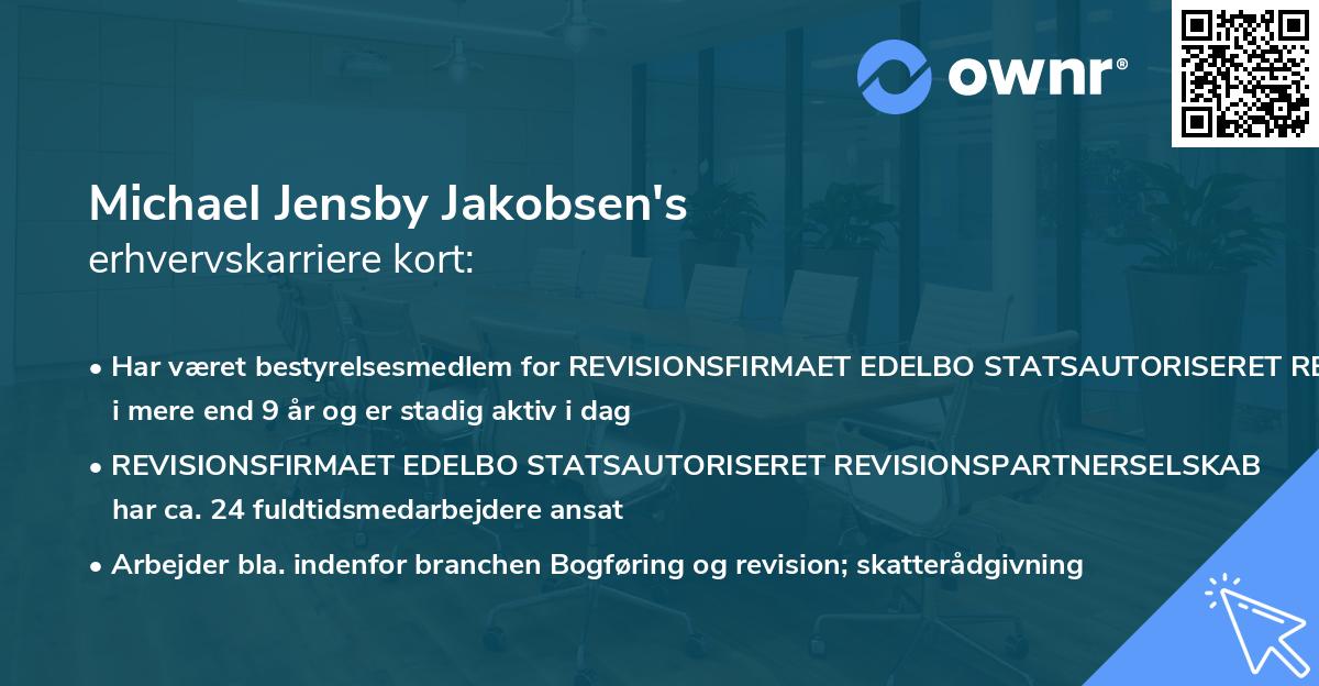 Michael Jensby Jakobsen's erhvervskarriere kort