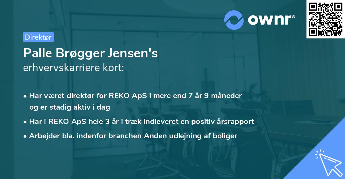 Palle Brøgger Jensen's erhvervskarriere kort