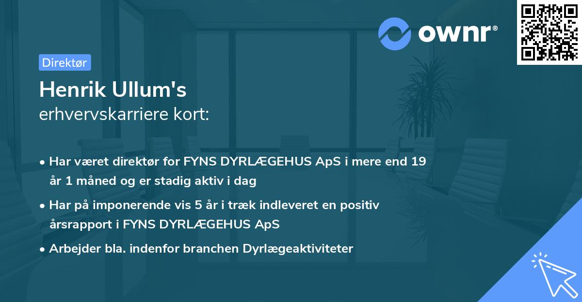 Henrik Ullum's erhvervskarriere kort