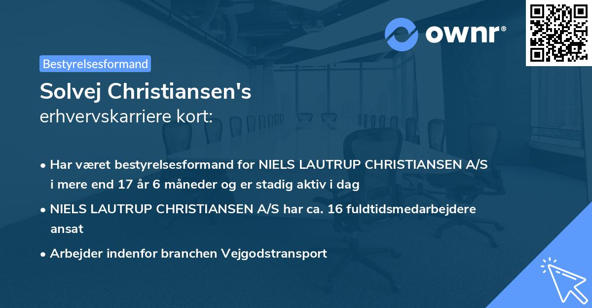 Solvej Christiansen's erhvervskarriere kort