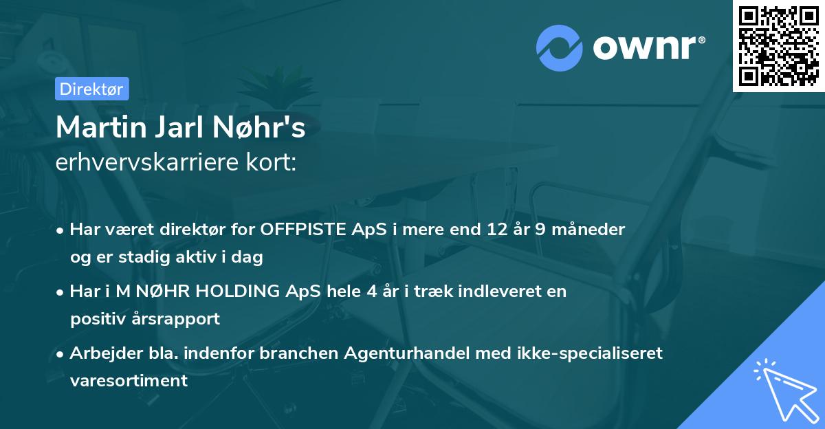 Martin Jarl Nøhr's erhvervskarriere kort