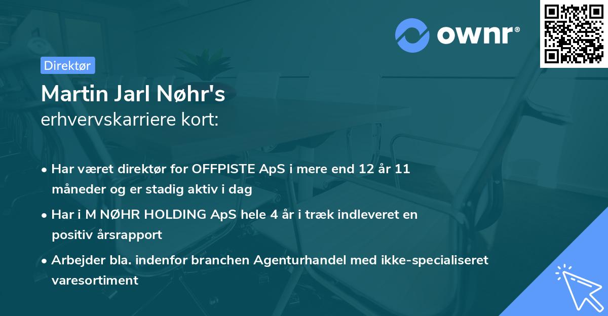 Martin Jarl Nøhr's erhvervskarriere kort