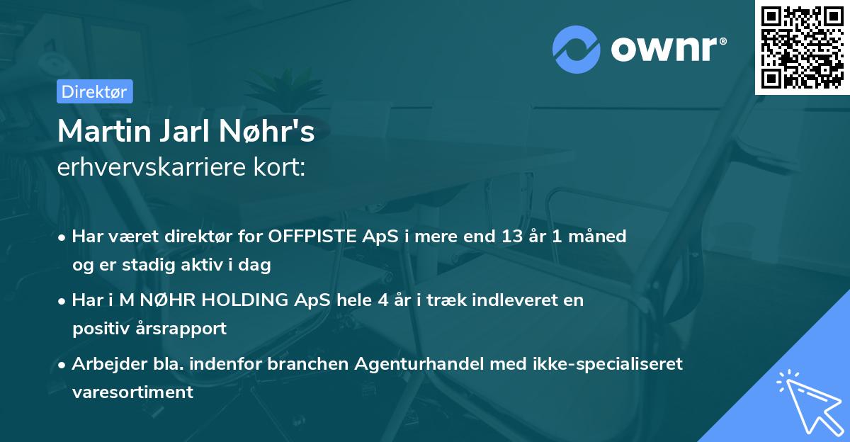 Martin Jarl Nøhr's erhvervskarriere kort