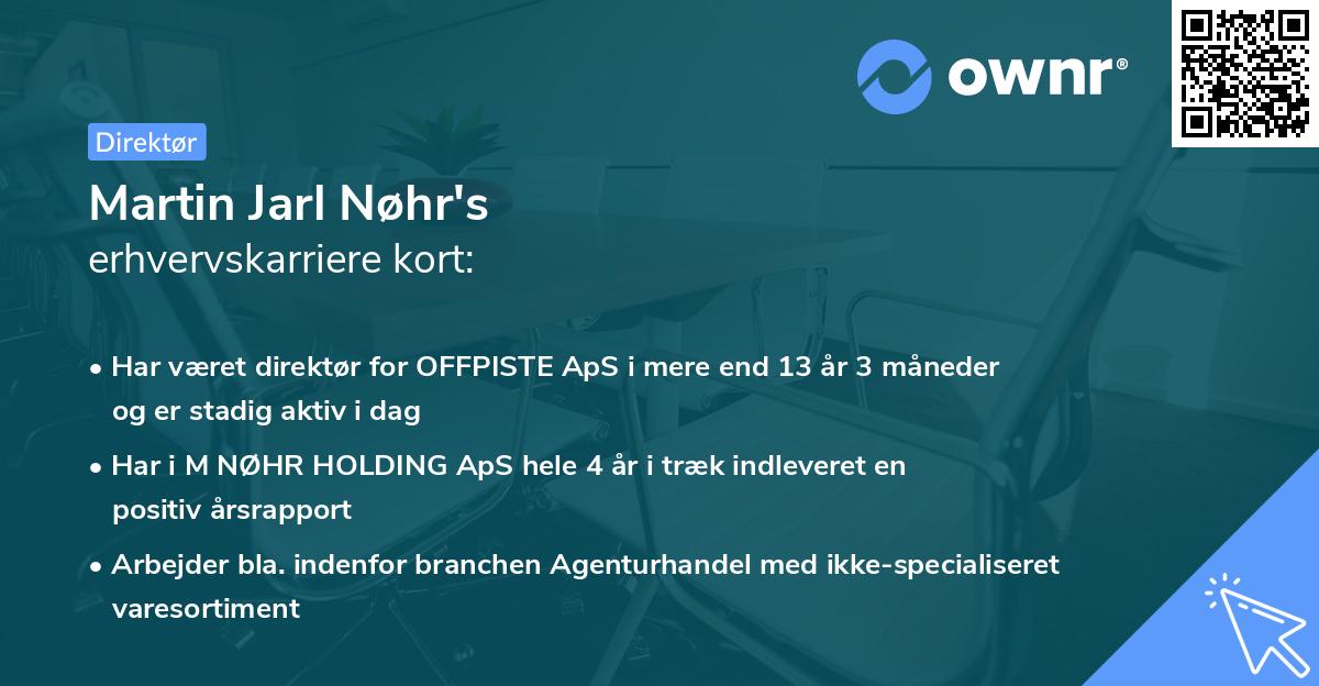 Martin Jarl Nøhr's erhvervskarriere kort