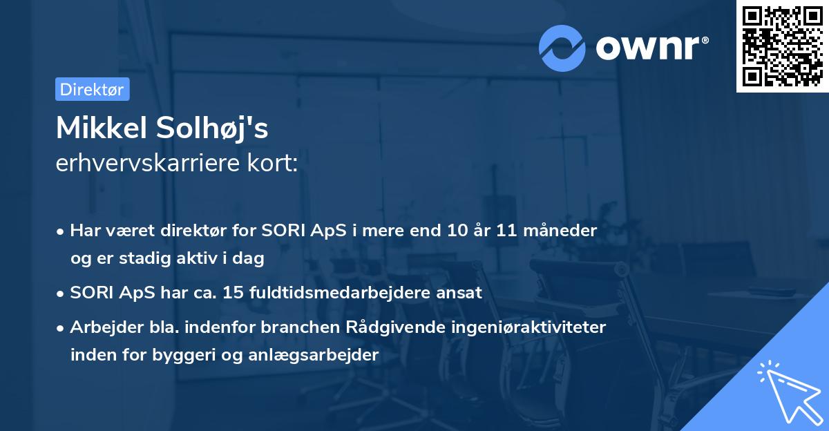Mikkel Solhøj's erhvervskarriere kort