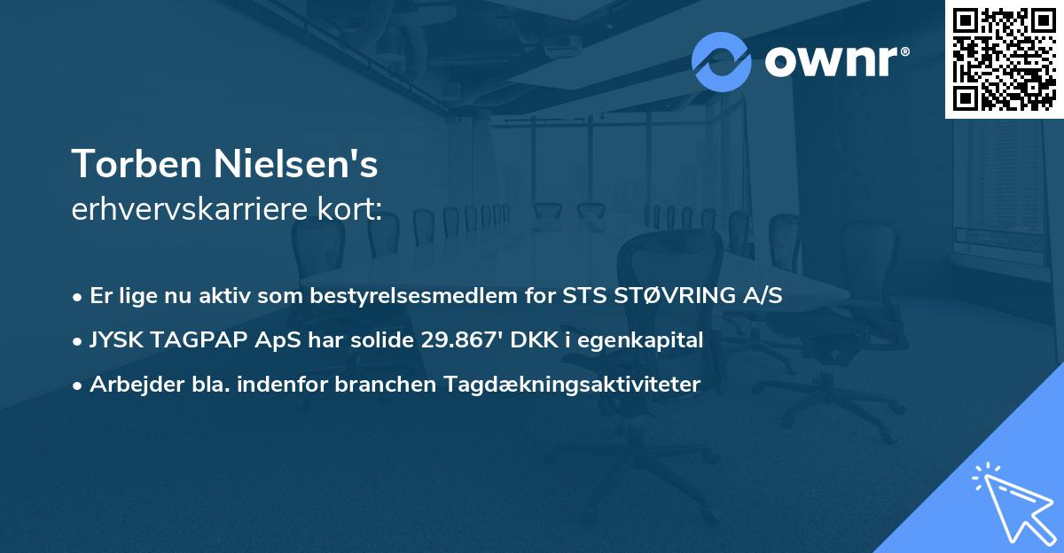 Torben Nielsen's erhvervskarriere kort