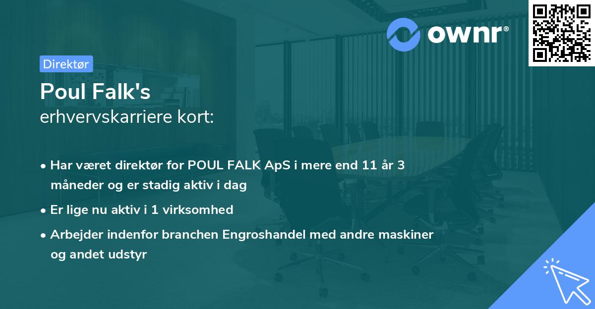Poul Falk's erhvervskarriere kort