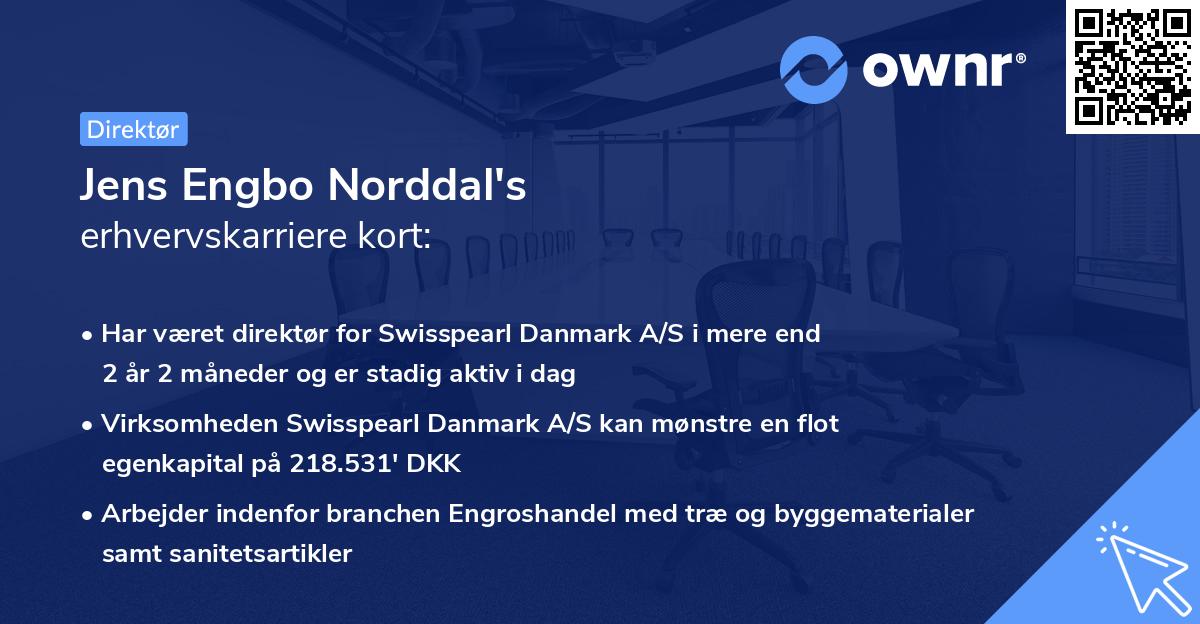 Jens Engbo Norddal's erhvervskarriere kort