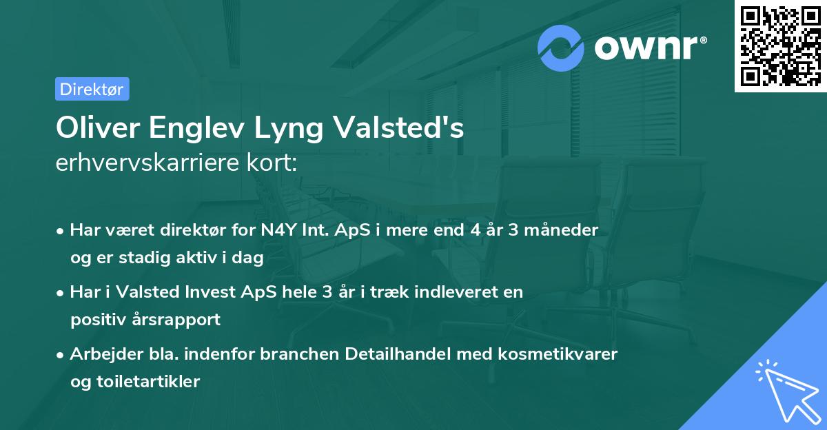Oliver Englev Lyng Valsted's erhvervskarriere kort