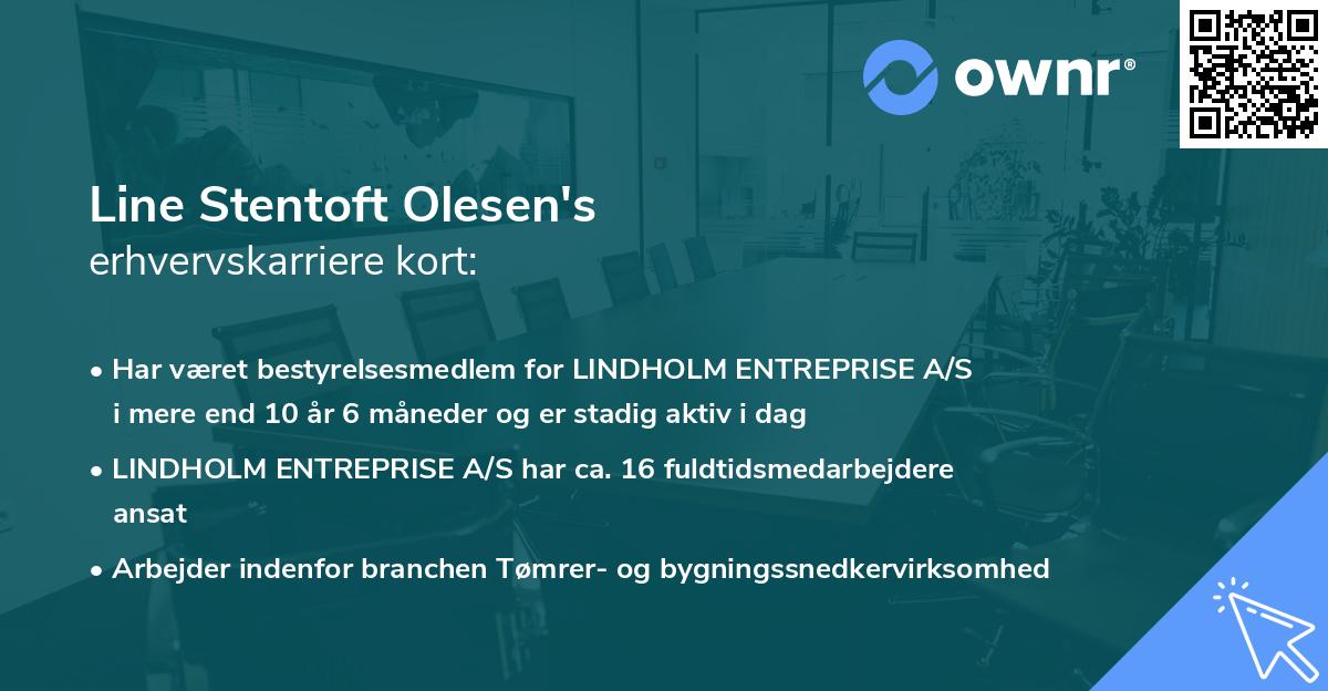 Line Stentoft Olesen's erhvervskarriere kort