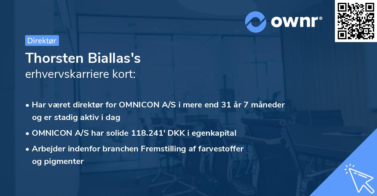 Thorsten Biallas's erhvervskarriere kort