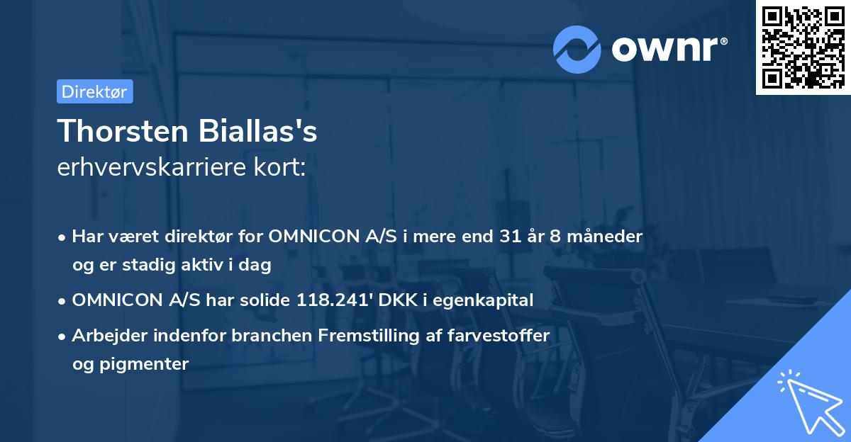 Thorsten Biallas's erhvervskarriere kort
