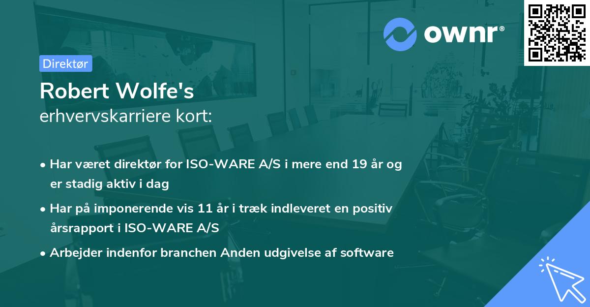 Robert Wolfe's erhvervskarriere kort