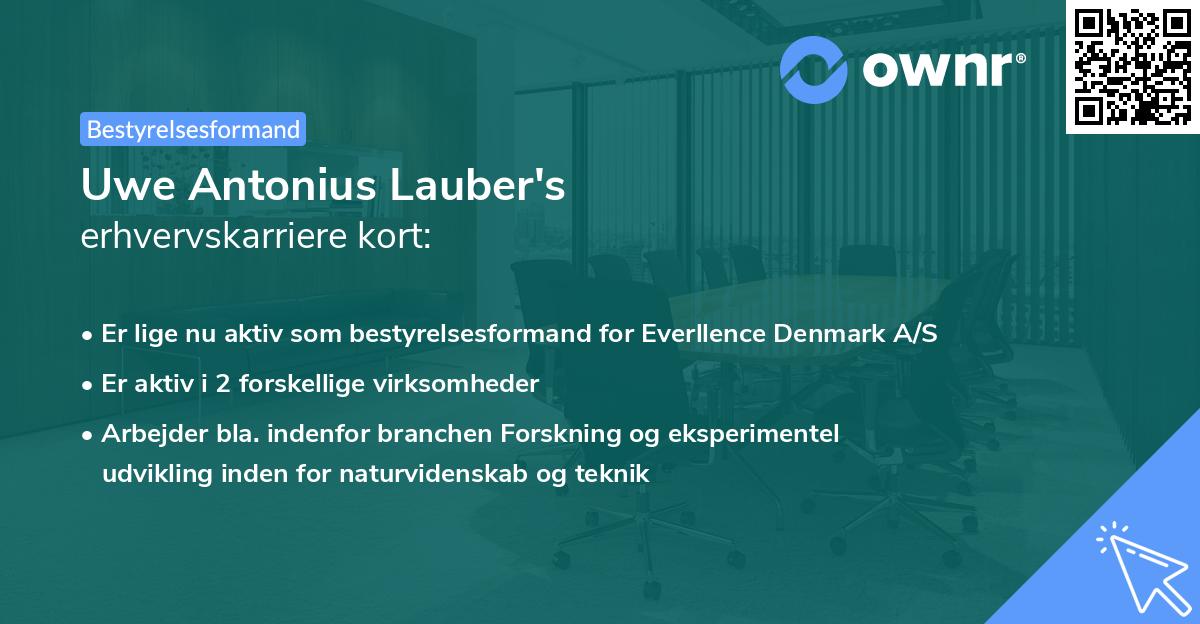 Uwe Antonius Lauber's erhvervskarriere kort