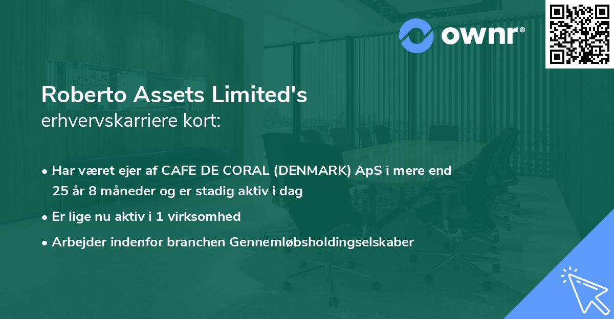 Roberto Assets Limited's erhvervskarriere kort