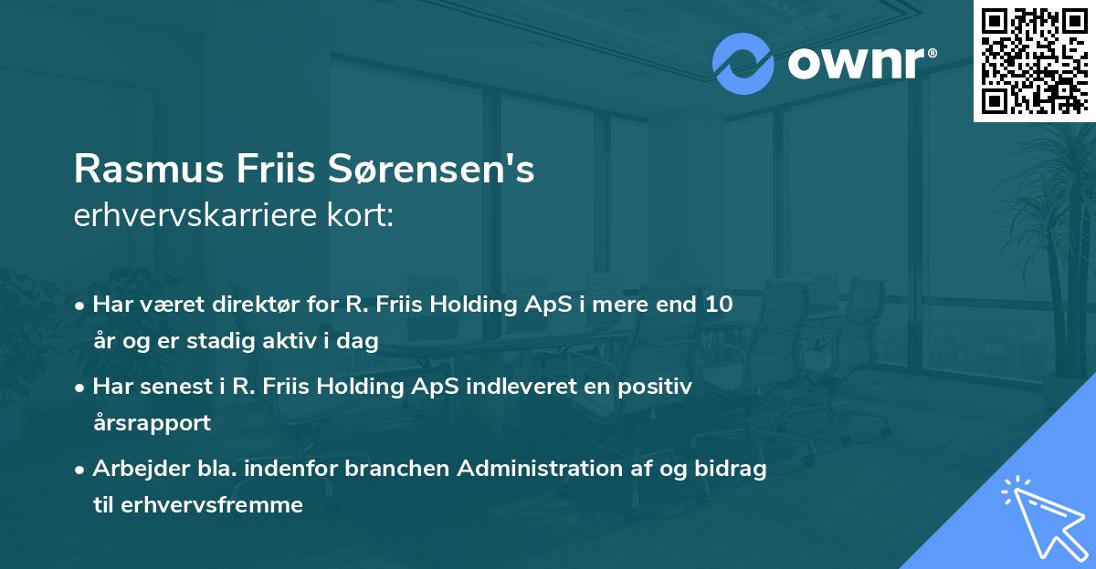 Rasmus Friis Sørensen's erhvervskarriere kort