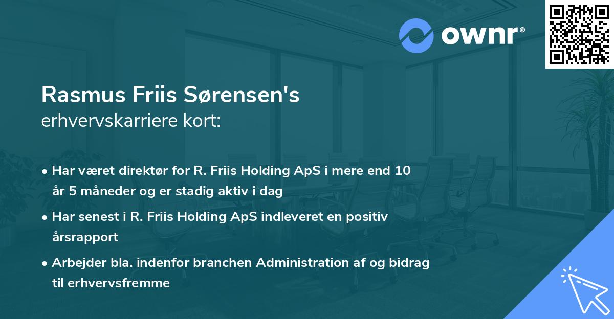 Rasmus Friis Sørensen's erhvervskarriere kort