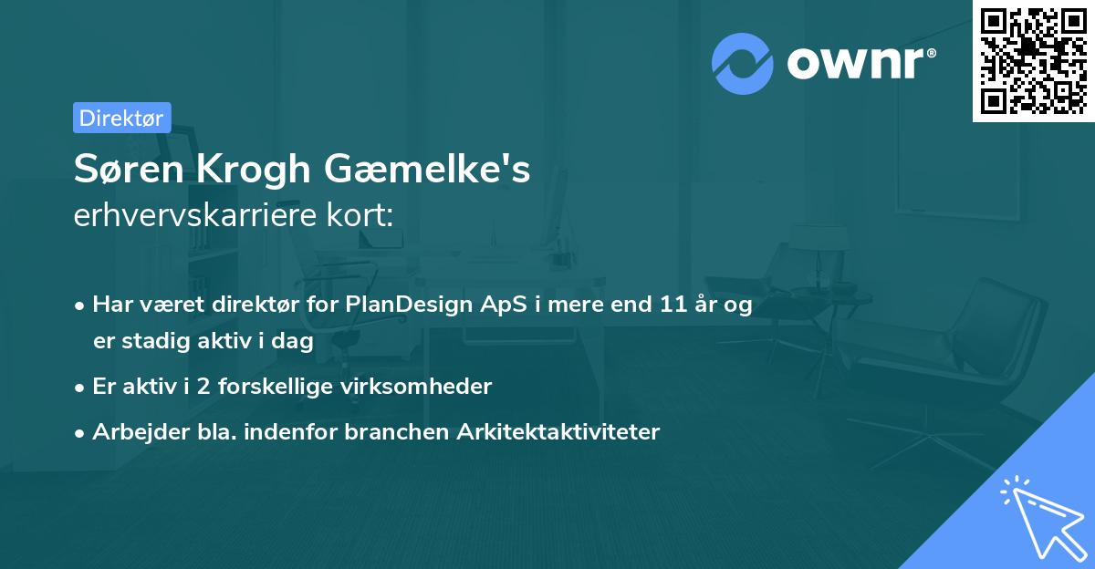 Søren Krogh Gæmelke's erhvervskarriere kort