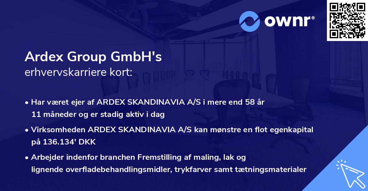 Ardex Group GmbH's erhvervskarriere kort