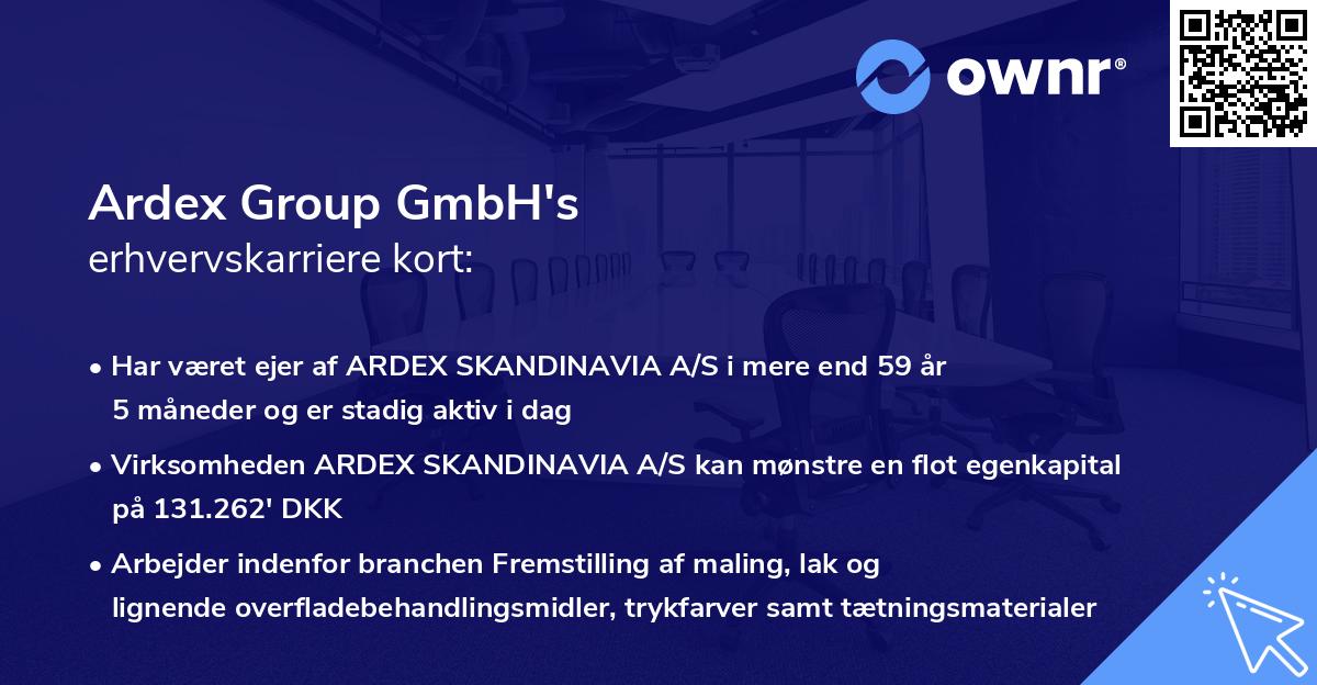 Ardex Group GmbH's erhvervskarriere kort