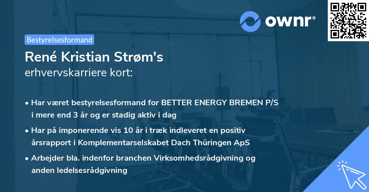René Kristian Strøm's erhvervskarriere kort