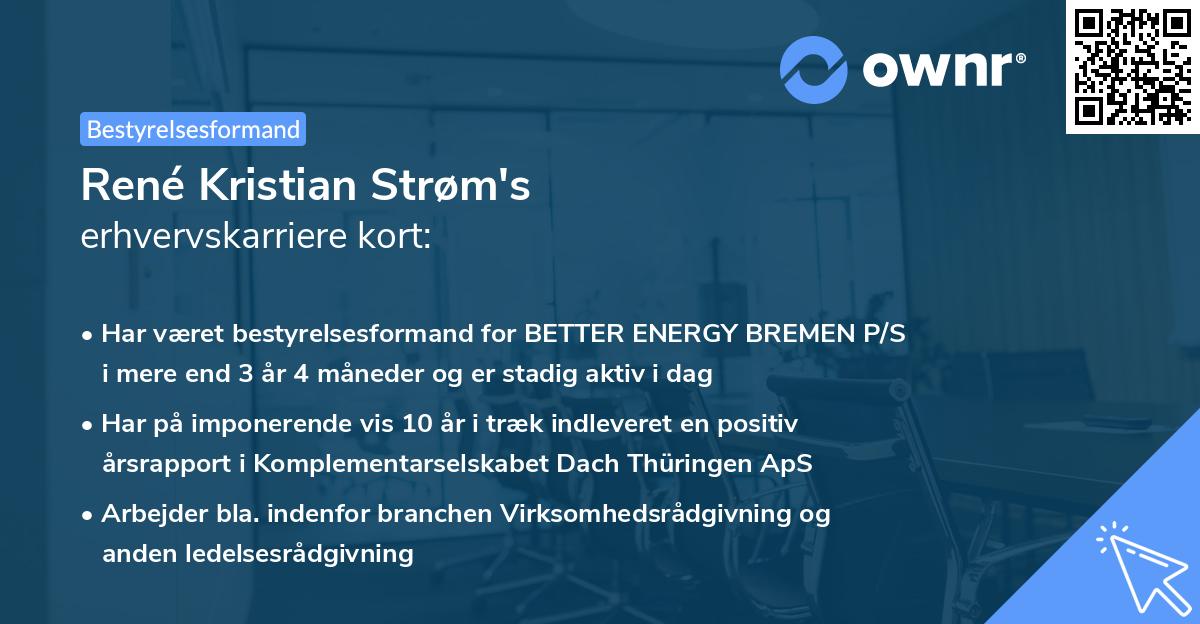 René Kristian Strøm's erhvervskarriere kort