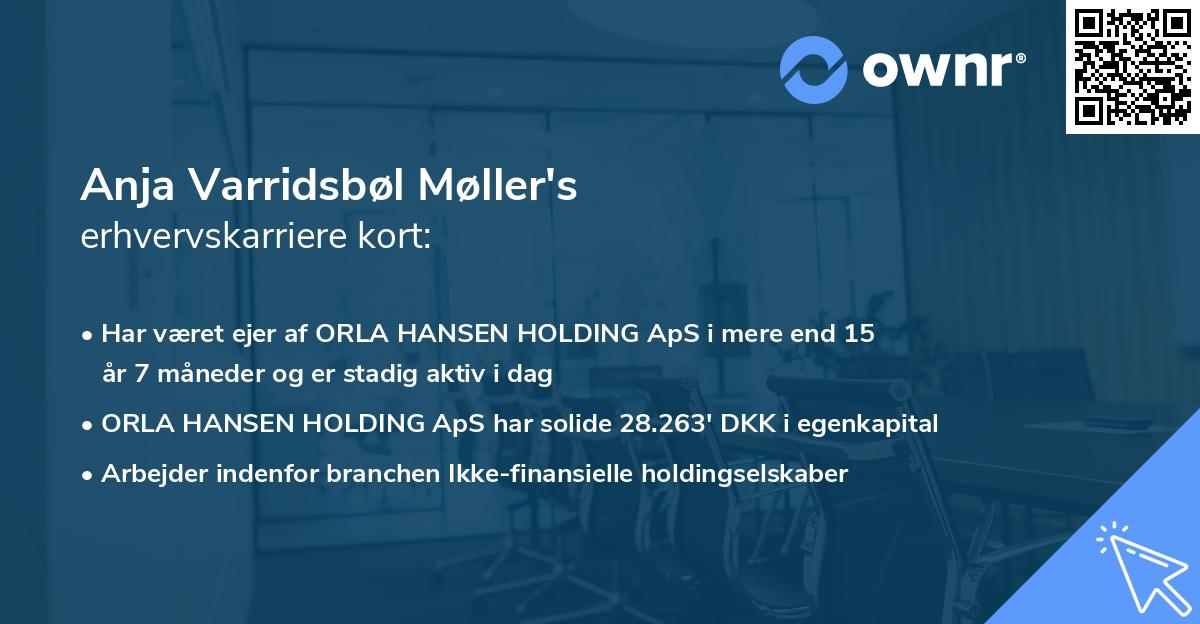 Anja Varridsbøl Møller's erhvervskarriere kort