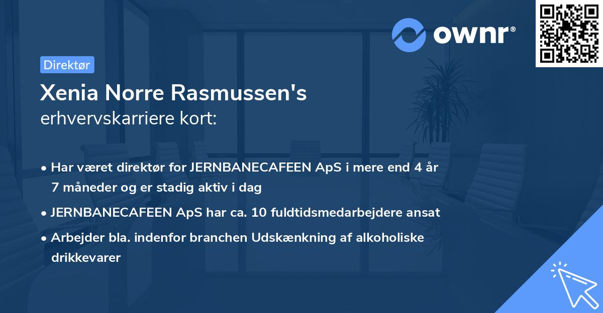 Xenia Norre Rasmussen's erhvervskarriere kort