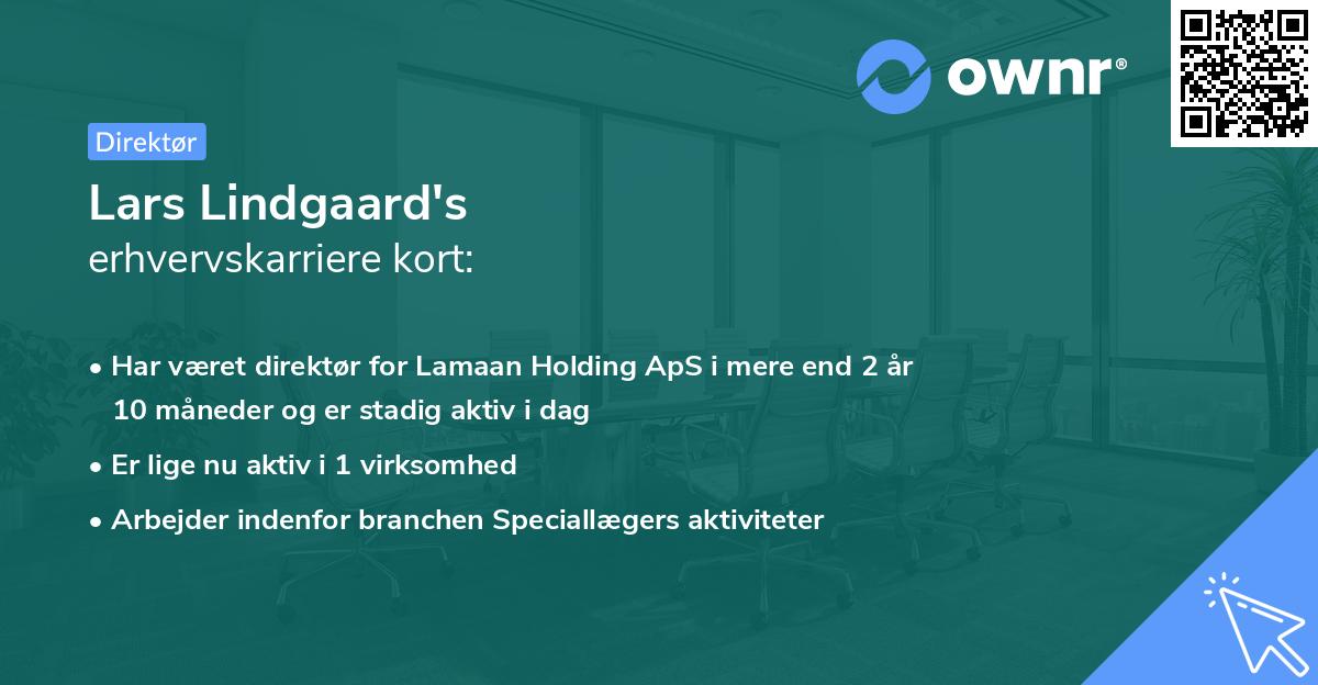 Lars Lindgaard's erhvervskarriere kort