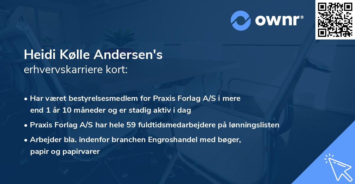 Heidi Kølle Andersen's erhvervskarriere kort