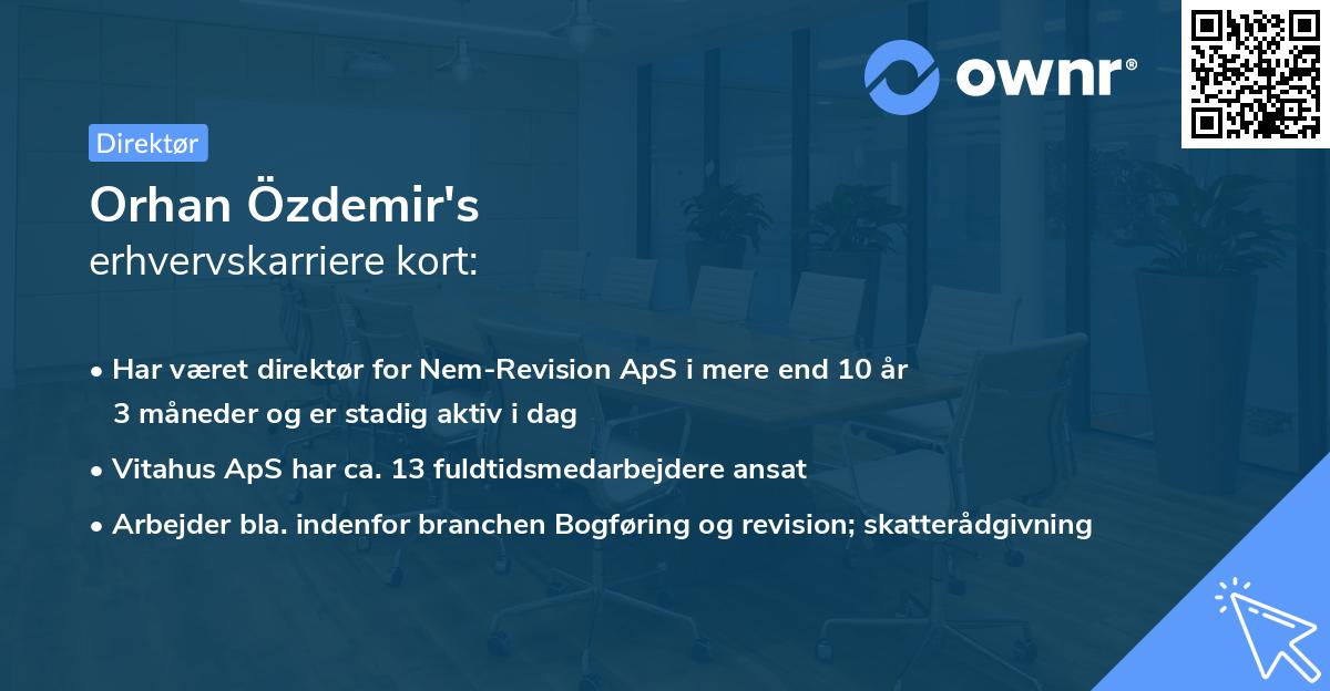 Orhan Özdemir's erhvervskarriere kort