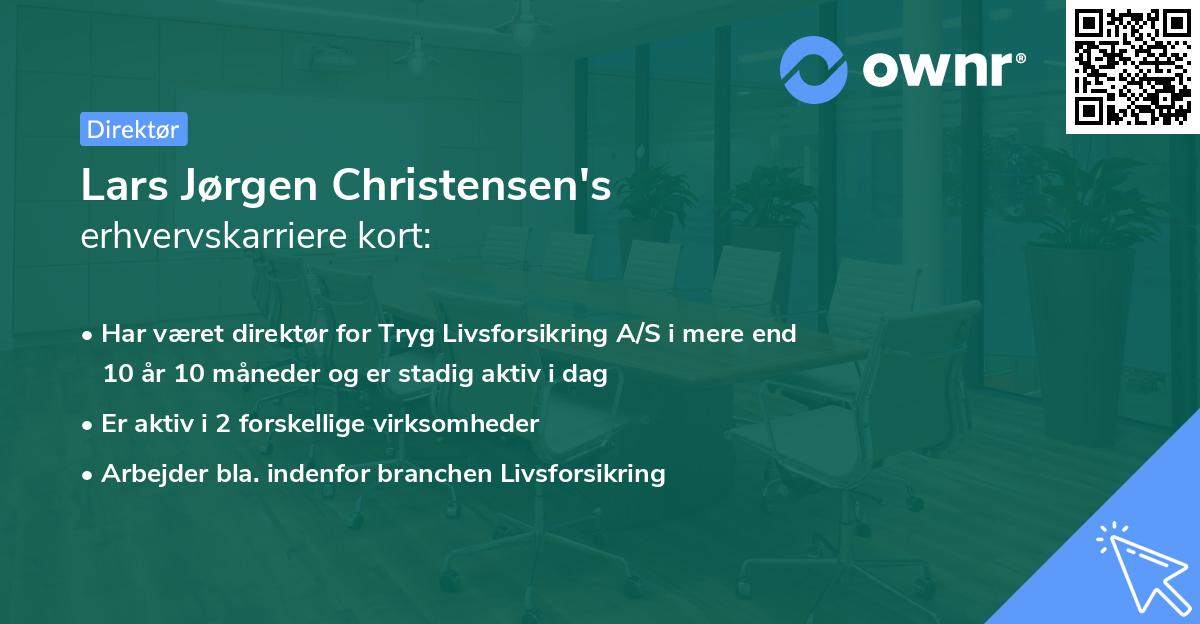 Lars Jørgen Christensen's erhvervskarriere kort