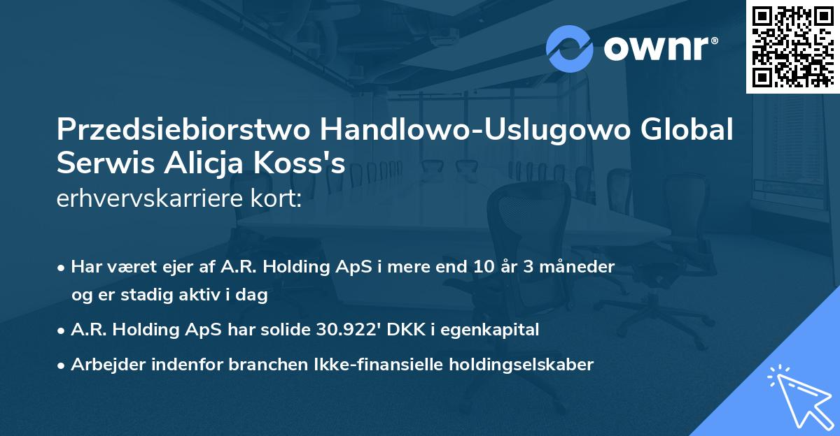 Przedsiebiorstwo Handlowo-Uslugowo Global Serwis Alicja Koss's erhvervskarriere kort