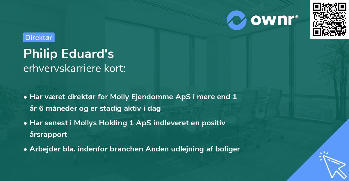 Philip Eduard's erhvervskarriere kort