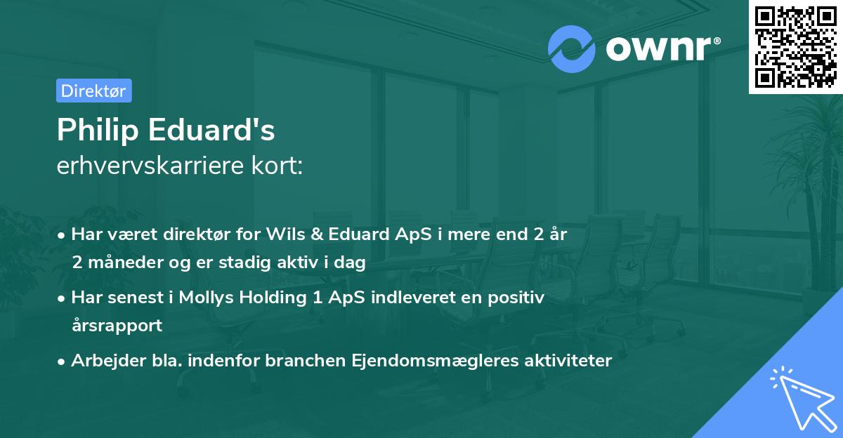 Philip Eduard's erhvervskarriere kort