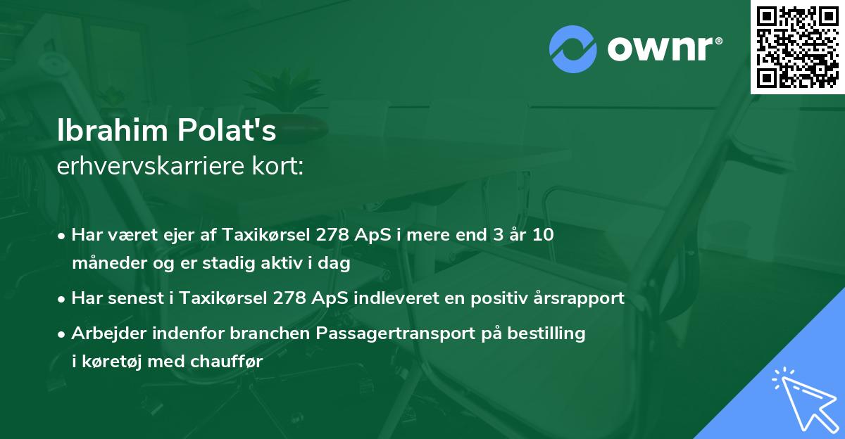 Ibrahim Polat's erhvervskarriere kort