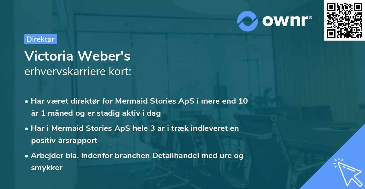 Victoria Weber's erhvervskarriere kort