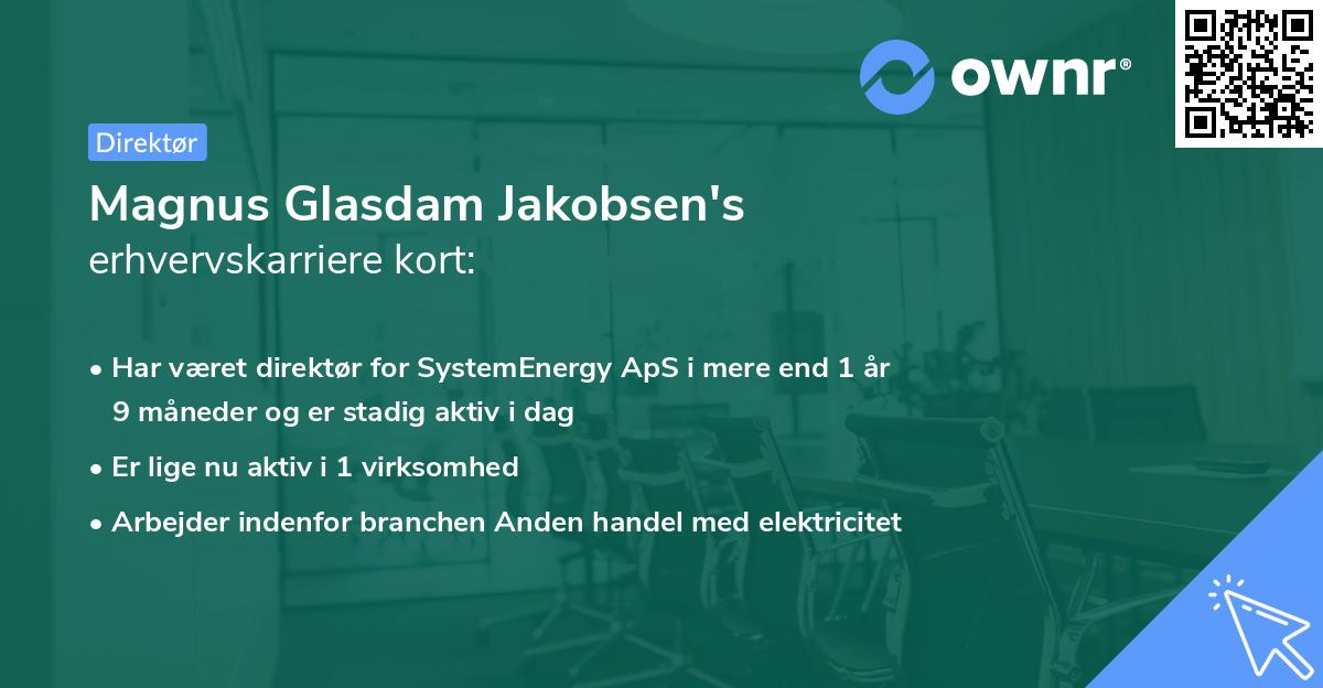 Magnus Glasdam Jakobsen's erhvervskarriere kort