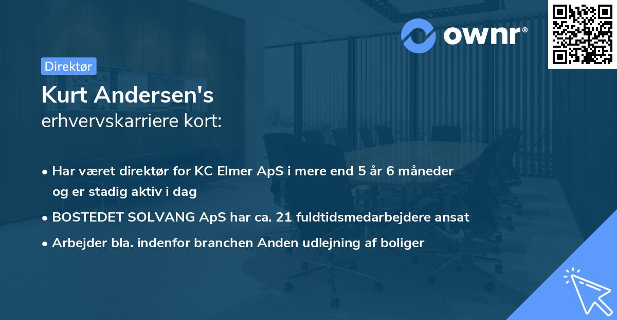 Kurt Andersen's erhvervskarriere kort