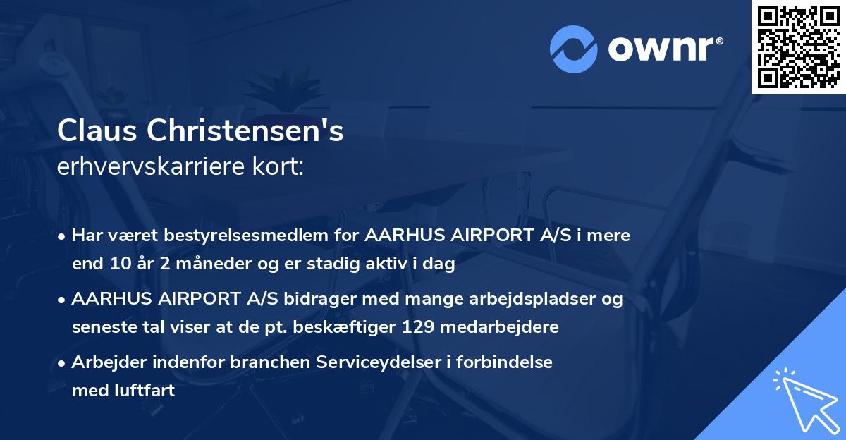 Claus Christensen's erhvervskarriere kort