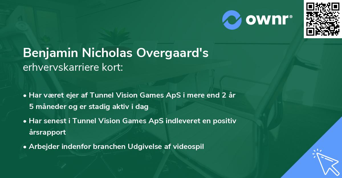 Benjamin Nicholas Overgaard's erhvervskarriere kort
