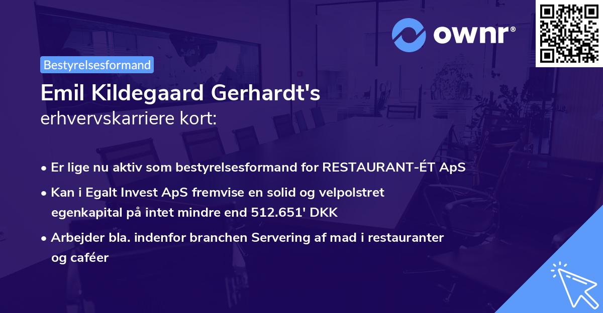 Emil Kildegaard Gerhardt's erhvervskarriere kort