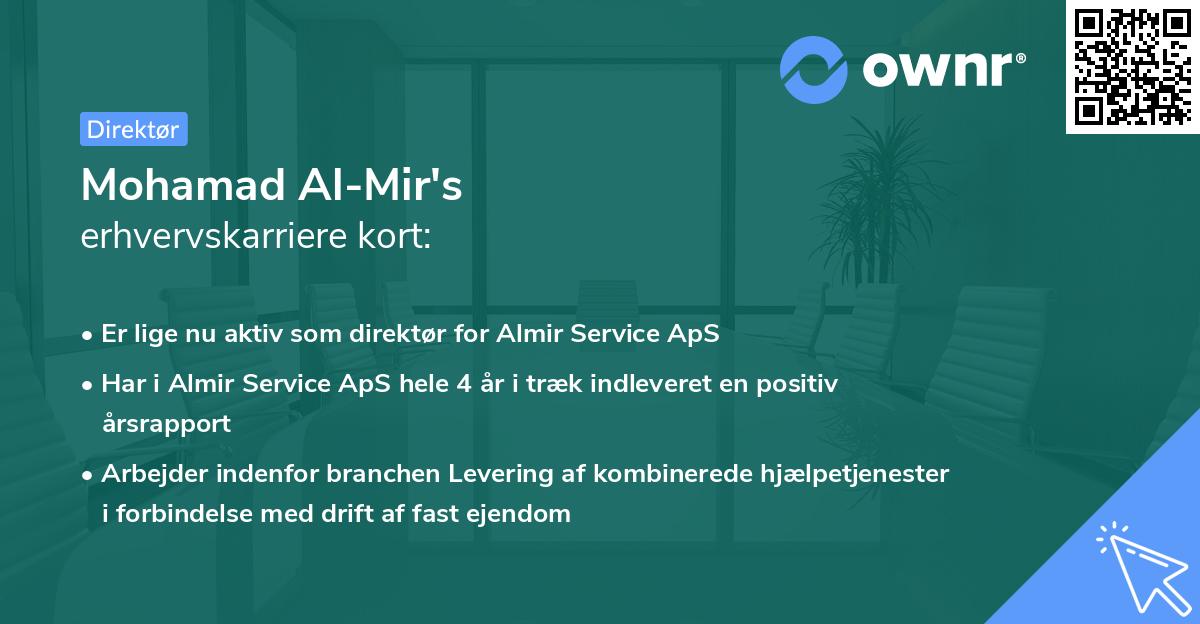 Mohamad Al-Mir's erhvervskarriere kort