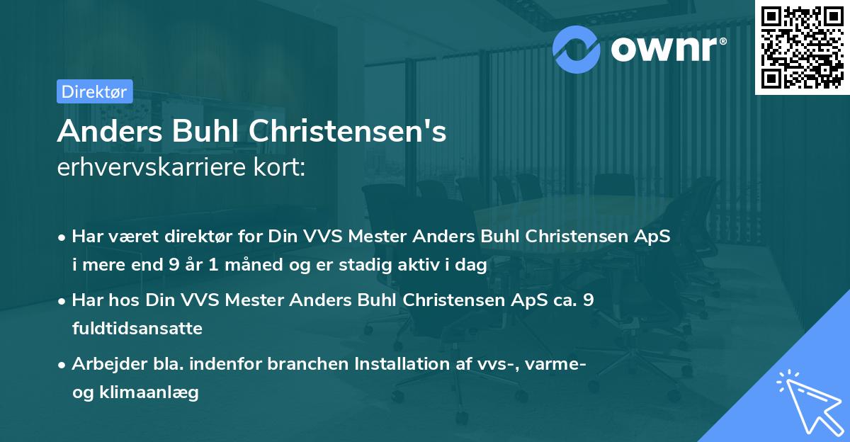 Anders Buhl Christensen's erhvervskarriere kort