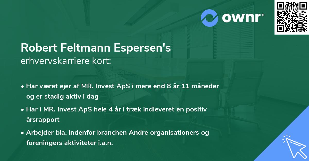 Robert Feltmann Espersen's erhvervskarriere kort