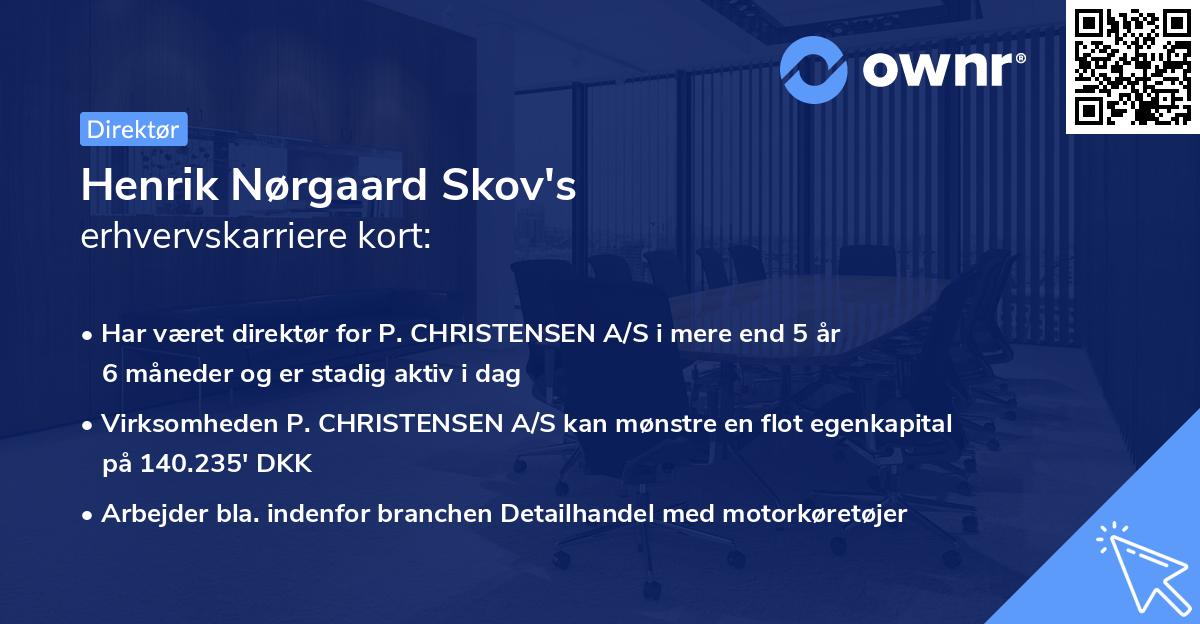 Henrik Nørgaard Skov's erhvervskarriere kort