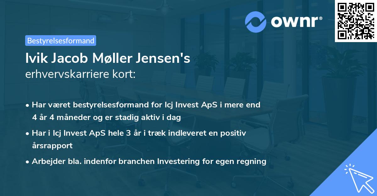 Ivik Jacob Møller Jensen's erhvervskarriere kort