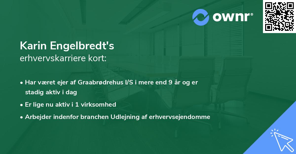 Karin Engelbredt's erhvervskarriere kort